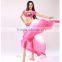 Fashion Pink Comfortable Chiffon Boat Neck Belly Girls Dance Costumes