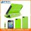 Set Screen Protector And Case For Iphone 5 , Black Hexagon Pattern Smart PU Case Cover