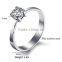 Crystal Stainless Steel Flower Shape Anchor Engagement Ring