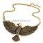 Retro American and European Fashion Exquisite Unique Antique Gold Owl Pendant Necklace in Stock