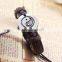 TaiChi Bracelet Genuine Leather Bracelet With Engraved Alloy Charm