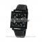 high quality luminous function square dial quartz watch for man