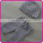Factory supplement warm baby infant winter gray crochet hat with clothes