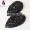 18*25mm Teardrop Black White Rhinestone Resin Stone 2 Holes Sew On Clothing Garment Dress Accessories