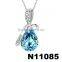 valentine austria crystal rose flower tear pendant crystal necklace