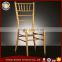 Wholesale stackable golden banquet aluminum metal wedding chiavari chair with cushion                        
                                                Quality Choice