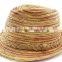 2015 made in china First Choice wheat straw fedora hat for outdoors