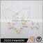 Jewelry Sets Alloy Claw Inlay Ivory Resin Stones Necklace And Earring Set
