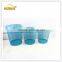 New Round Household Recyclable Metal Mesh Colorful Waste Bin