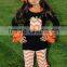 2015 Newest Spring Summer girls boutique clothing outfits holiday party wear girls chevron pant set
