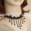 White Black Lace Necklace Chain Collar Bib Wedding Bridal Choker Lolita Gothic                        
                                                Quality Choice