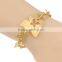 18K Gold Plated Steel Bracelet Shape 5 Viarous Size Butterflies linked Chain