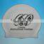 Fashionable Seepdo Quality Adult / Kid sizes customized logo printed funny silica waterproof swim cap 100%