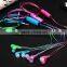Factory price beautiful led earphone, super bass earphone with mic