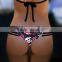 Domi Female Printed Hot Pants Bikini Sexy Heart Swimming Bottom