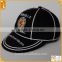 6 panel black 100% cotton embroidered character custom baseball cap whoesale