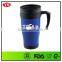 400ml Eco Friendly Double Wall Thermal Plastic Coffee Mug With Handle