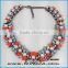 New antique women charms multicolor bead stones chain fahion necklace hot sale