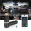 Factory supply,Wireless Bluetooth FM Transmitter Radio Adapter with Dual 2.1A USB Car Charger for mobile phone