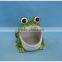 Ceramic frog garden decoration pot, pottery garden flower pot