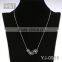 Moon Bottle Tiger Stripes Accents Dress Bunny Hanging Crystal Chains Necklace