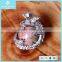 Fashion Natural Crystal Agate Silver Dragon Holding Goldstone Pendant Jewellery