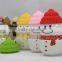 New products 2016 novelty for christmas of Hand Painted Ceramic Travel Mug ,ceramic snowman cup with vary colour