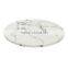 2016 modern furniture round custom cut carrara white marble table top with golden edge