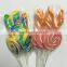 Christmas Decoration Candy , Colorful Swirl Flat Lollipops