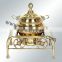 new resturant used chafing dish for sale | brass plated handmade chafing dish | home used chafing dish
