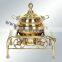 brass plated handmade chafing dish | 2015 metal made chafing dish | cooper plated chafing dish