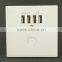 The wall usb charging socket adaptator wall socket with 4 usb