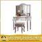 Pu material dresser furniture dressing table with drawers