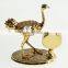 High Quality Gold Plated Ostrich Clock for Business Gift