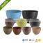 coloful wood stone garden flower pot