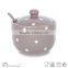 Grey With White Dots Ceramic Sugar Pot