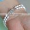 2 rows 4-5mm rice shape freshwater pearl bracelet
