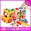 2015 Wooden screw knocking toy,Educational DIY toy screw combination,Children loading to knock the ball down the car toy W03C015