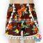 Floral Printed Short Pants Wholesale Baby Girl Cotton Shorts With White Balls Fashion Girls Short Pants