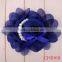 Multicolor garment accessory pearl chiffon flower applique