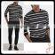 OEM mens casual long sleeves Jacquard striped sweatshirt with Round collar manufactory sweatshirt wholesale from China