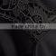 Wholesale Women Apparel Guipure Lace Racer Back Black Jersey Jumpsuit(DQE0152J)