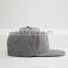 Gray Faux Suede Snapback cap Custom Hats caps free sample hat