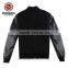 high quality wool varsity jacket with leather sleeves for men M1090