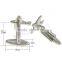 Brass Cufflinks, Airplane, platinum color plated