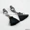 Hand made tassel dangle earstuds dangle bridesmaid earrings
