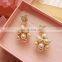 2017 New Hot Fashion Fine Jewelry Wholesale Dazzling Shine Rhinestones Pearl Light Neckband Women Stud Earrings