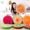 3D creative funny comfortable printed plush fruit seat pillow cushion