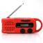 Kchibo Portable Emergency Weather Radio Hand Crank Self Powered AM/FM/NOAA Solar Radios with 3 LED Flashlight 1000mAh Power Bank