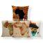 Ethnic African Throw Pillow Covers Velvet Decorative Africa Map Outdoor Cushion Cover